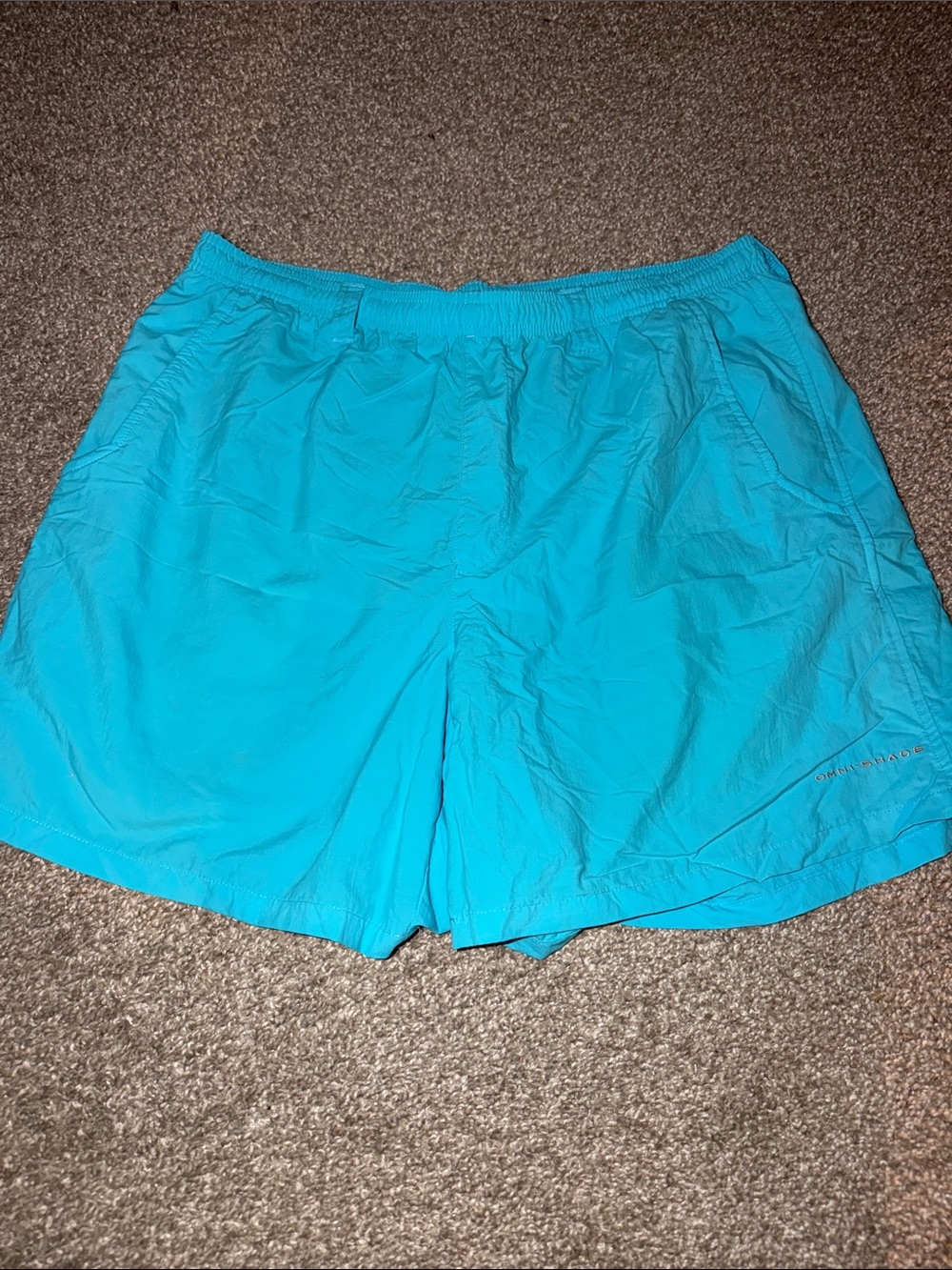 Light Blue Men's Quick-Dry Columbia Swim Trunks